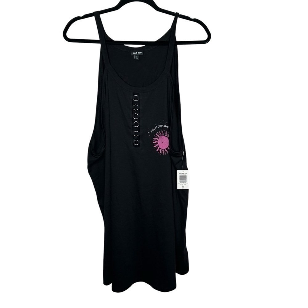New Torrid Women’s Classic Fit Heritage Slub O Ring Tank Black 5X BNWT - Picture 5 of 8